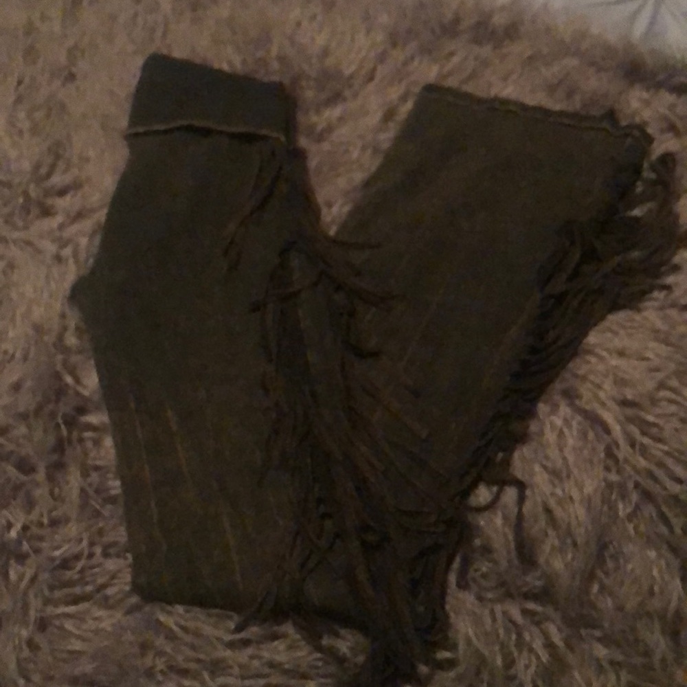 Fringed Yoga Pants - Slight flare
